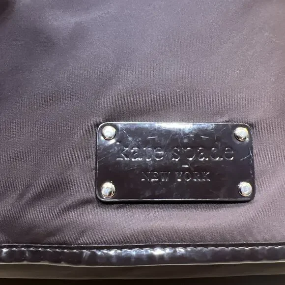 Kate Spade Messenger/Diaper Nylon Bag Brown/green - Picture 6 of 14